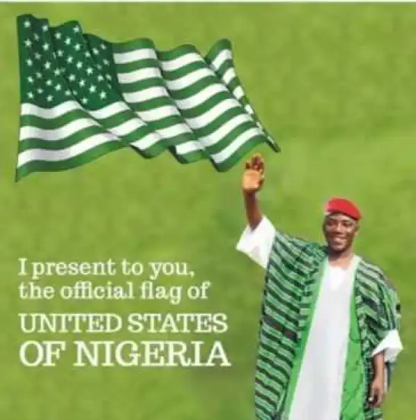 United States Of Nigeria’s Flag On Social Media Causes Outrage (Photo)